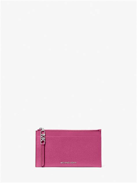 michael kors pebbled leather card case